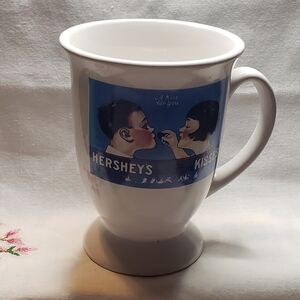 Vintage Hershey's Kisses White Pedestal Mug